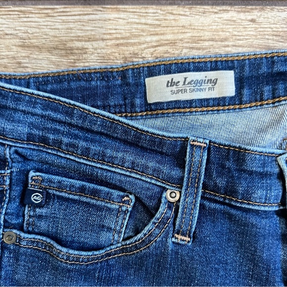 AG Adriano Goldschmied The Legging Super Skinny Fit Jeans Size 27 R Dark Blue - Picture 13 of 15